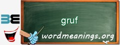 WordMeaning blackboard for gruf